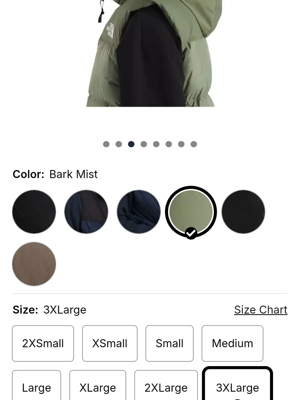 The North Face Bark Mist Green Quilted Down Vest
